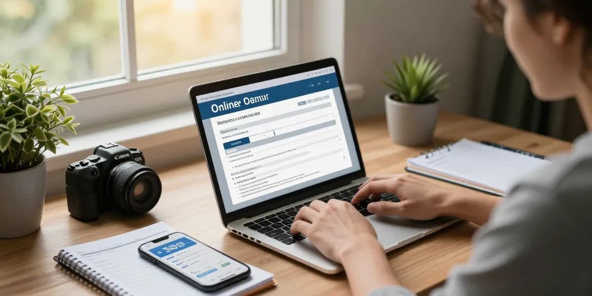 $300 loan application process in a cozy home office with natural light and budgeting tools.