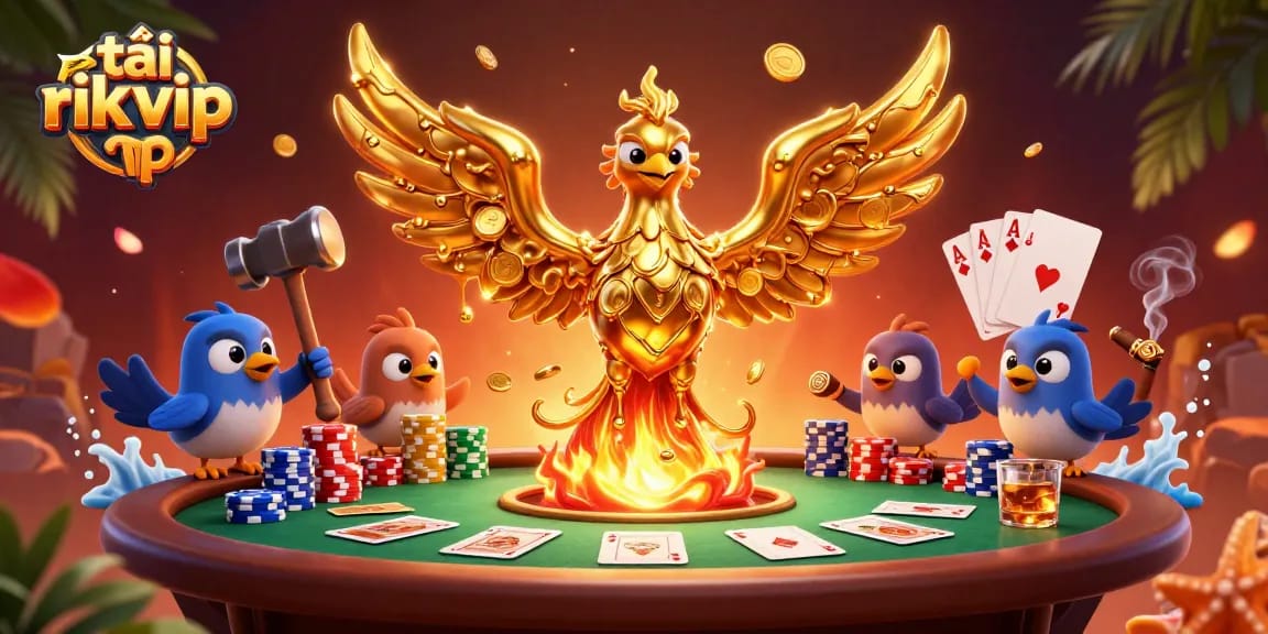 Play exciting games with tải rik vip and experience the thrill of winning in a vibrant casino illustration.