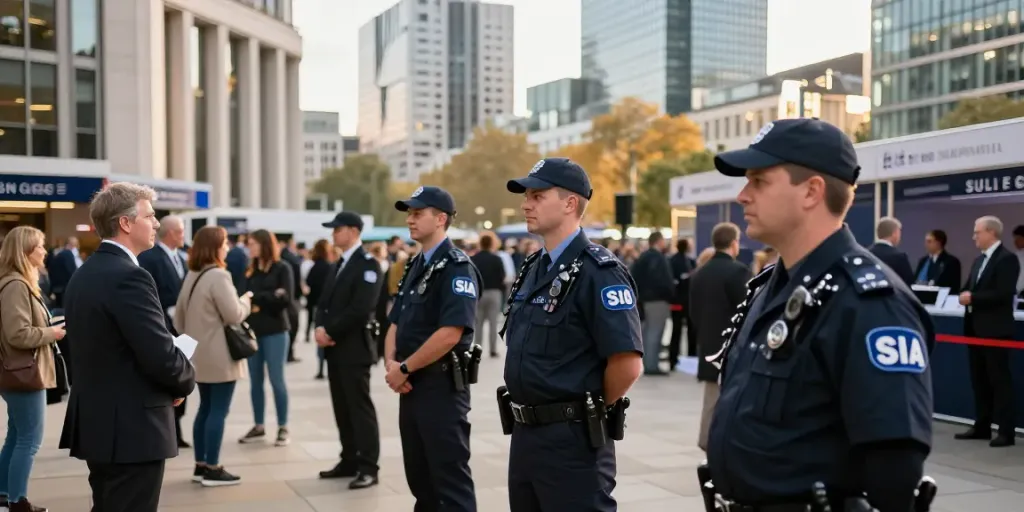 Corporate Security: Trusted local professionals ensuring safety at a London event.