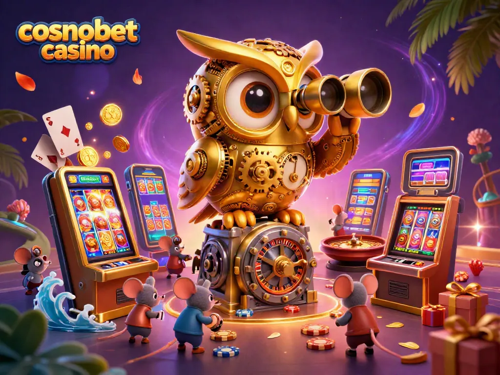 Experience excitement at cosmobet casino with a dynamic scene showing colorful gaming action and rich 3D elements.